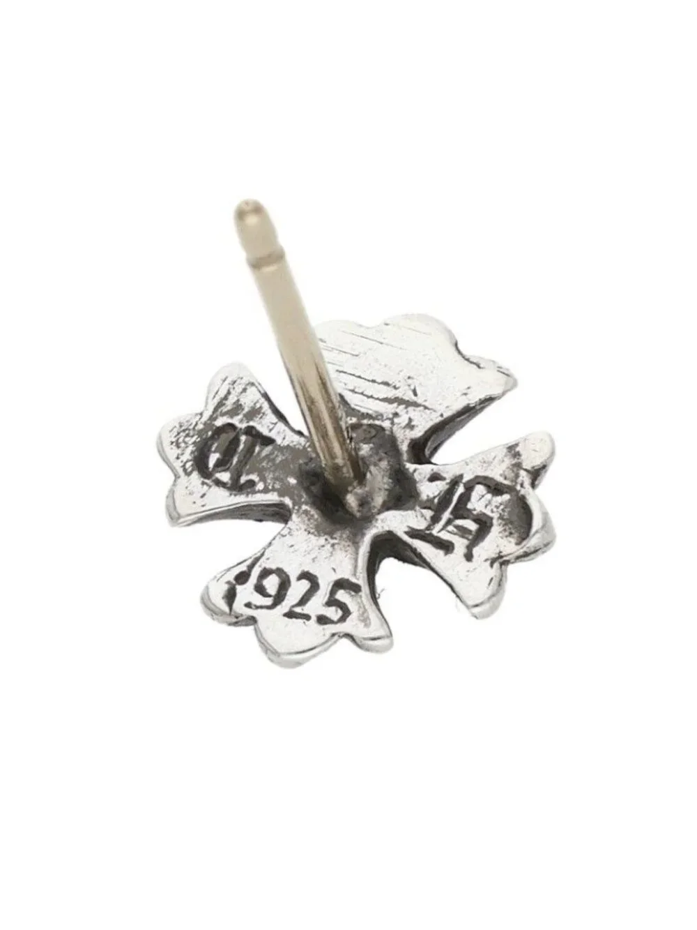 Chrome Hearts CH Pls Dia CH Plus Stud Silver Earrings